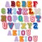 62 Piece Chenille Letter Patches Small Iron On Letters for Fabric Clothing, A-Z Varsity Letters (1.3 x 1.4 In)